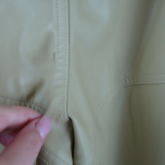 Pretty Little Thing Faux Leather Straight Leg Lined Pants Size 12 - Picture 6 of 11